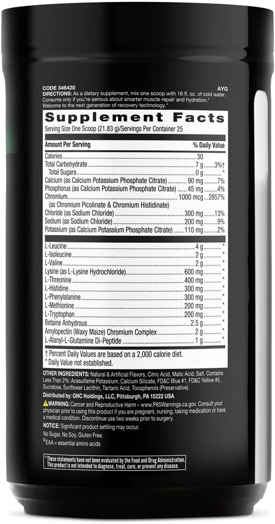 BEYOND RAW Precision Amino | Recovery & Power Amino Acid Formula | Fuel Muscles | Enhance Hydration | Gummy Worm | 25 Servings