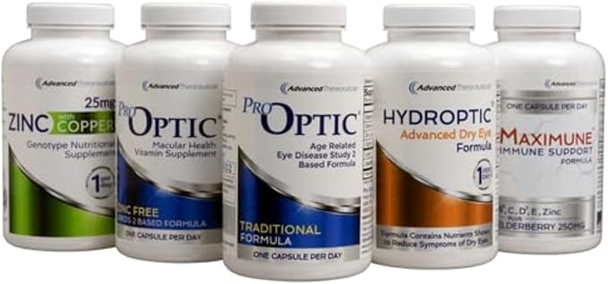 PRO-Optic Traditional (ZINC Free) AREDS 2 Formula - One Capsule Per Day / 90 Capsules / 3 Month Supply