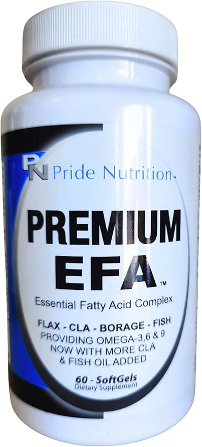 Premium EFA Omega 3-6-9 Supplement for Men and Women 5 in 1 - EPA, DHA, GLA, ALA & CLA Essential Fatty Acids with Fish Oil - Softgel Pills