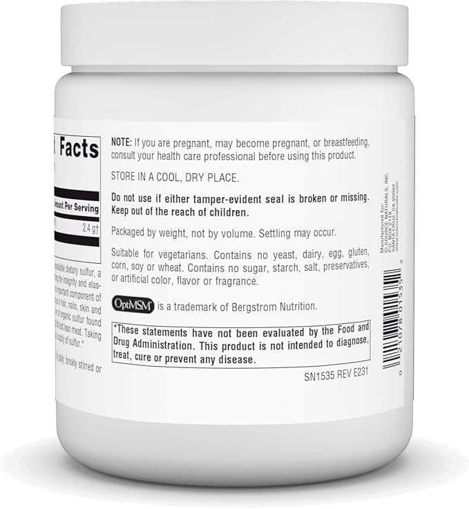 Source Naturals MSM, (Methylsulfonylmethane) - 16 Ounce Powder