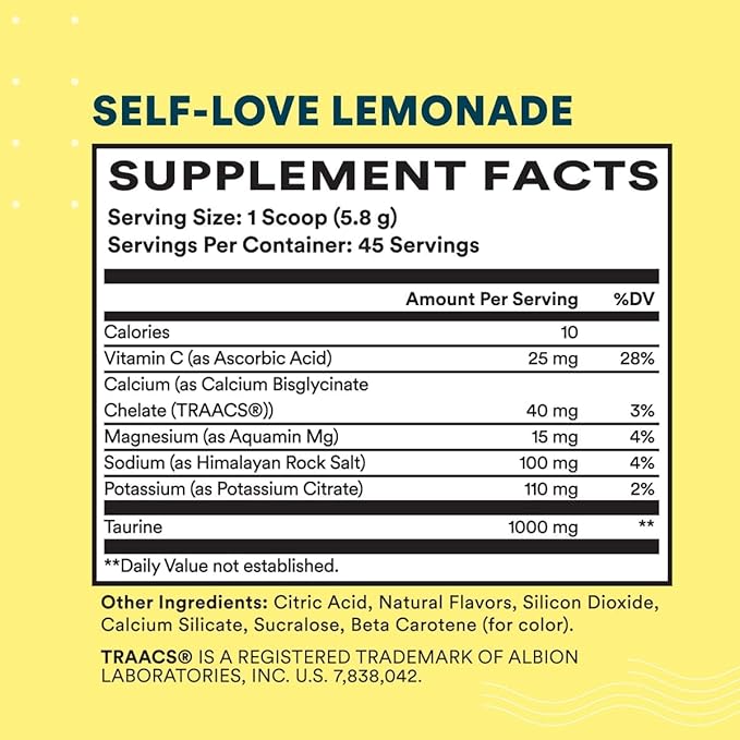 Cira Hydration Powder x Alicia McCarvell's Electrolyte Drink Mix with Himalayan Salt for Dehydration Relief and Recovery - Self Love Lemonade, 45 Servings