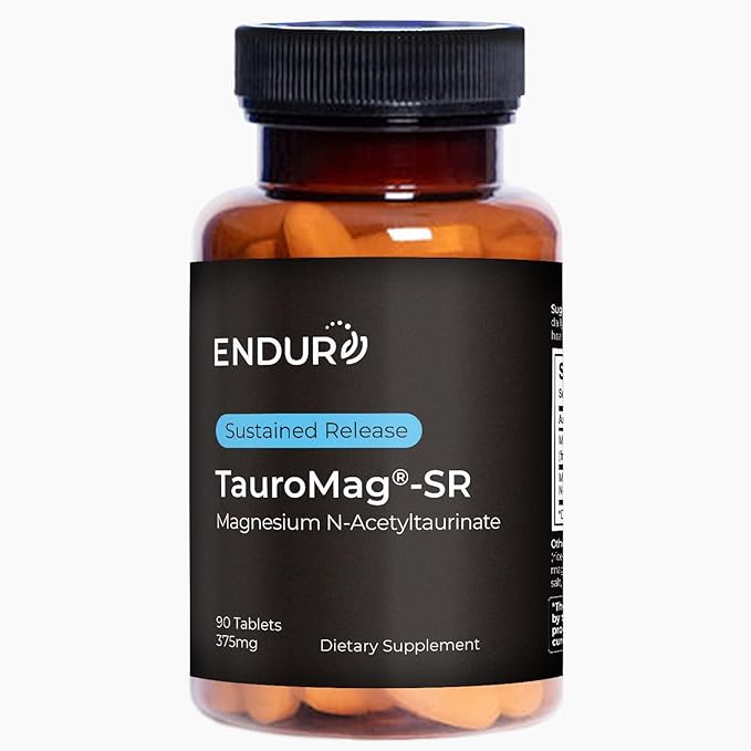 TauroMag-SR, Magnesium N-Acetyl Taurinate, Supports Brain Health & Cognitive Function, Memory Focus Supplements, Mood Support 375 mg, 90 Tablets