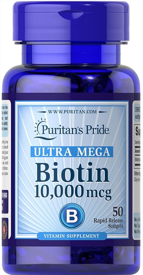 Puritan's Pride Ultra Mega Biotin 10000 Mcg 50 Count