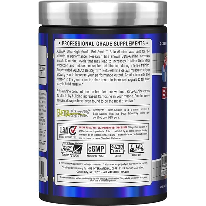 ALLMAX Nutrition Beta-Alanine, 14.11 oz (400 g)