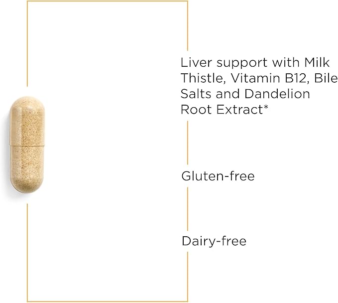 Integrative Therapeutics Lipotropic Complex - Liver Support with Milk Thistle, Vitamin B12, Bile Salts & Dandelion Root Extract* - Gluten-Free & Dairy-Free Liver Health Supplement* - 90 Capsules