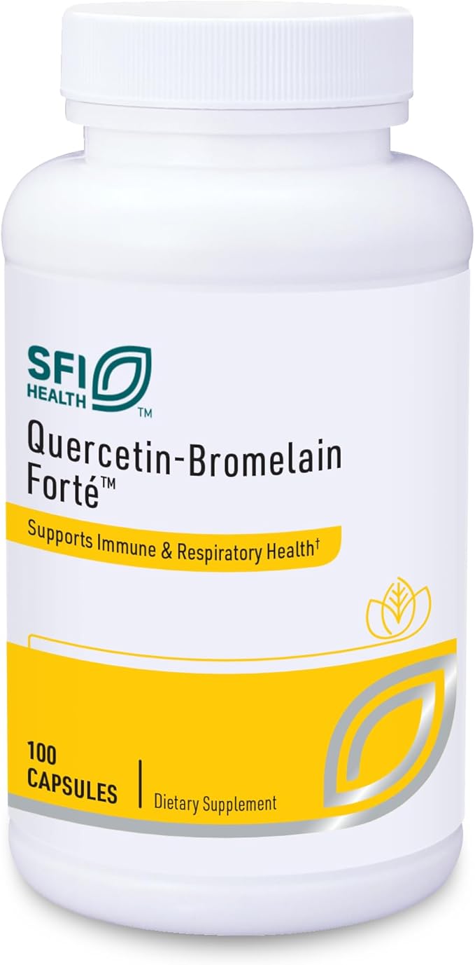 Klaire Labs Quercetin-Bromelain Forte - Immune & Seasonal Support Enzymes with Pancreatic, Proteolytic, Bromelain, Papain Enzymes & Bioflavonoids (100 Capsules)
