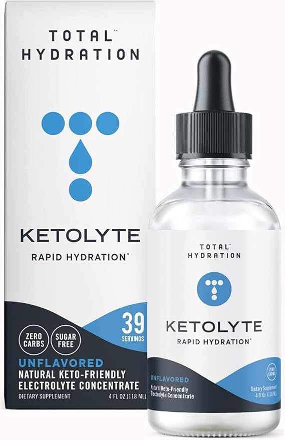 Keto Supplement Bundle - 100 Keto Electrolyte Tablets + Ketolyte Rapid Hydration Unflavored (39 Drops) - Keto Electrolytes for Endurance, Hydration, Rejuvenation - Calorie Free, Vegan