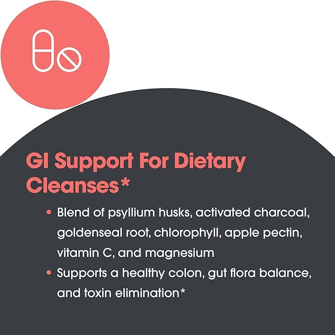 Allergy Research Group Gastro Cleanse Supplement - Gut Cleanse Detox, Constipation Relief for Men & Women, Colon Cleanse, Magnesium - 100 Count