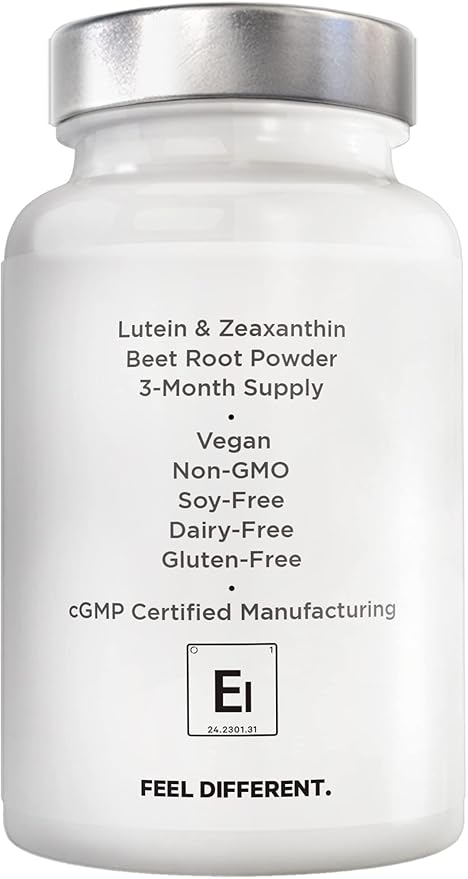 Amen Eyes Lutein Zeaxanthin Supplement - Eyes Vitamins - Lutein and Zeaxanthin from Marigold Extract, Red Beet Root Powder, Black Pepper Fruit Extract - 3-Month Supply Eye Care - Non-GMO - 90 Capsules