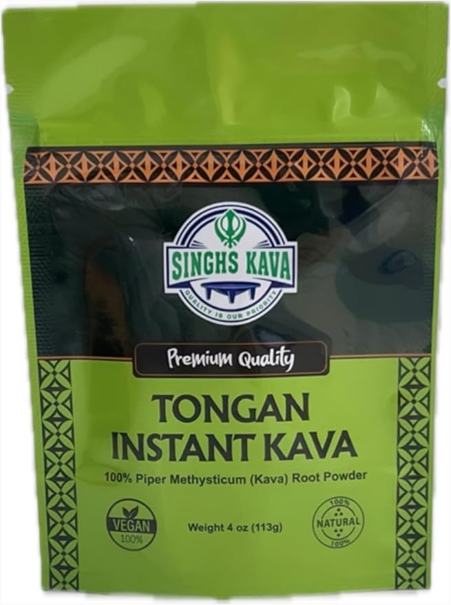 SINGHS Micronized Instant Kava Powder - Tongan Kava, 4 Ounce (Pack of 1), 4.0 Ounce, Pack of 1 (50201700)