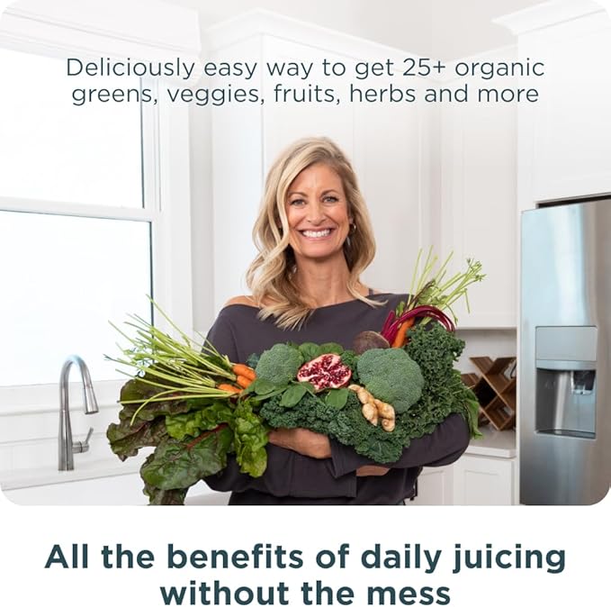 Ancient Nutrition SuperGreens Powder with Probiotics, Organic Mango Flavor Greens, Made from Real Fruits, Vegetables and Herbs, Digestive and Energy Support, 12 Servings, 3.3oz