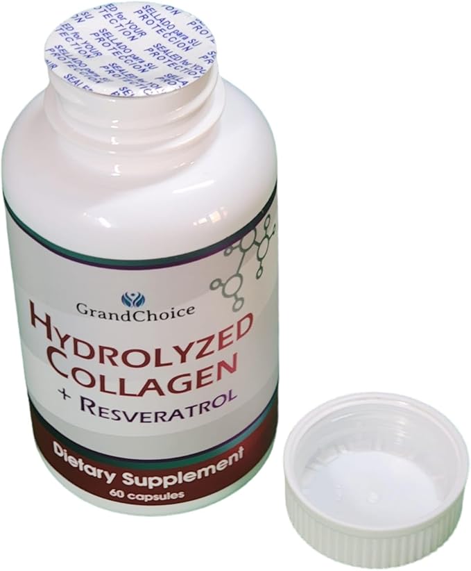 Hydrolyzed Collagen + Resveratrol, 500mg, 60 Capsules