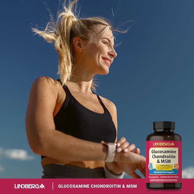 Piping Rock Glucosamine Chondroitin MSM Capsules | 180 Count | Advanced Joint Support | Non-GMO, Gluten Free Supplement | by Lindberg