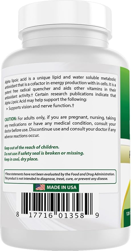 Best Naturals Alpha Lipoic Acid 300 mg 120 Capsules (120 Count (Pack of 3))