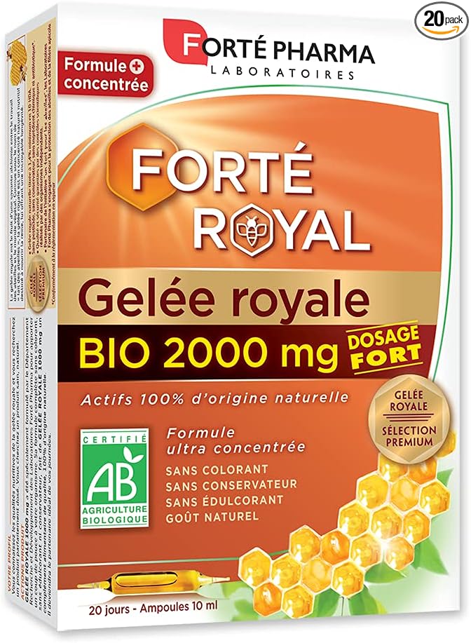 Organic Royal Jelly 2000mg 20 Phials