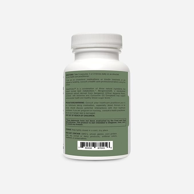 Cholest Protect - Citrus Bergamot - Bergamonte®, Berberine and Curcumin C3 Complex®, 90 Capsules Dietary Supplement by RetzlerRx®