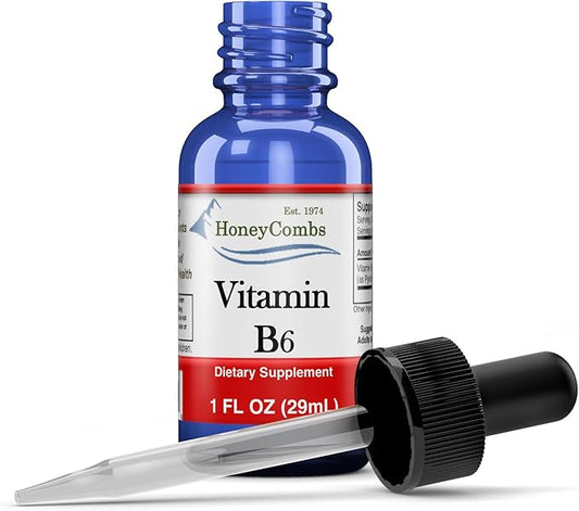 Vitamin B6 (Pyridoxine) Drops – Liquid Vitamin B Drops for Natural Brain Function Support, Blood Vessels & Immune Support – Liquid Vitamin Mood Supplement – Alcohol-Free Health Supplement (1 Fl Oz)