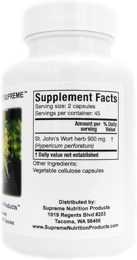 Supreme Nutrition St. John’s Wort Supreme, 90 Pure St. John’s Wort Capsules