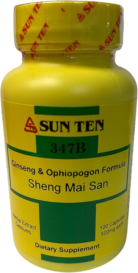 Sun Ten - Ginseng & Ophiopogon Formula Capsules/Sheng Mai San/生脈散 - 1 Pack