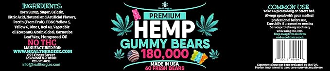 Hеmр Gummies Bears-Great for Sleep, Relax, Calm, Discomfort, Skin-Natural Hemp Gummy Bears-Variety of Fun Fruity Flavors-Natural Hеmр Party-Made in USA
