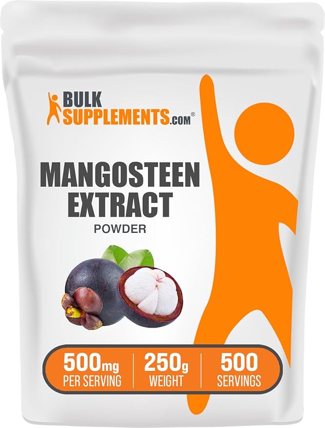 BulkSupplements.com Mangosteen Extract Powder - Superfood Supplement, from Mangosteen Fruit, Mangosteen Powder - Gluten Free, 500mg per Serving, 250g (8.8 oz) (Pack of 1)