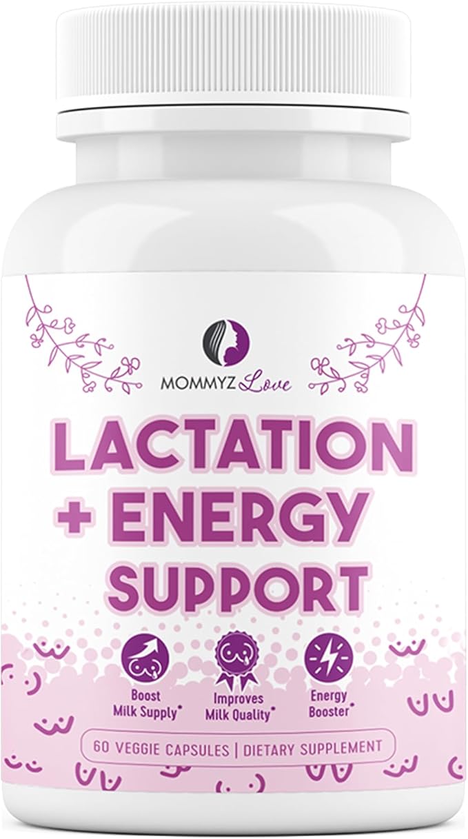 Mommyz Love Lactation Supplement with Organic Post Natal Vitamins for Breast Milk Supply Increase and Energy Boost for Postpartum Recovery - 60 Caps