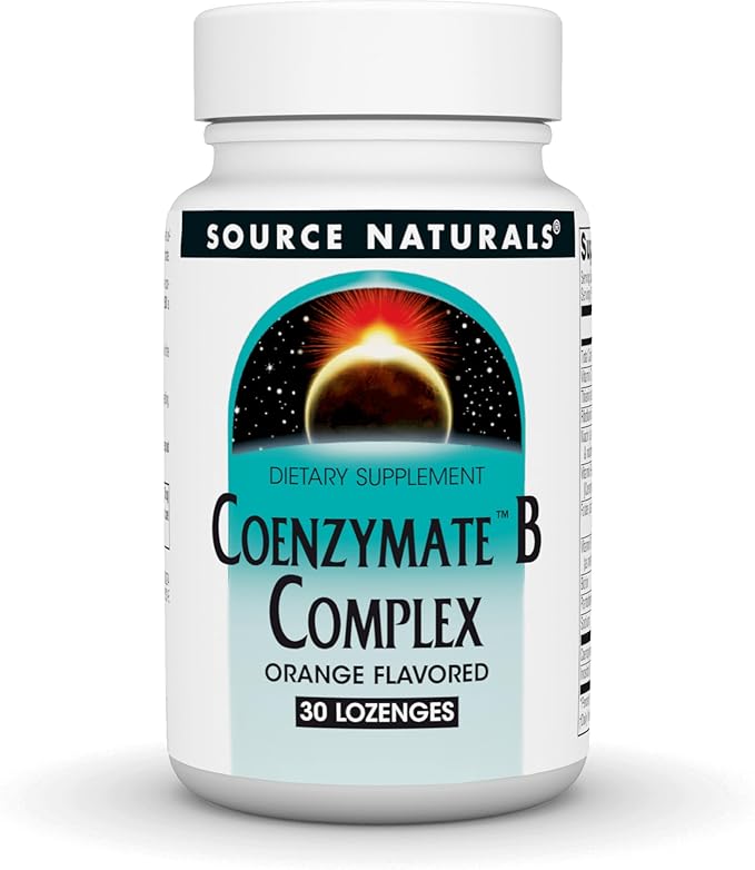 Source Naturals Coenzymate B Complex - Orange Flavor That Melts in Mouth - B Vitamins - 30 Lozenges