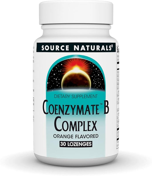 Source Naturals Coenzymate B Complex - Orange Flavor That Melts in Mouth - B Vitamins - 30 Lozenges