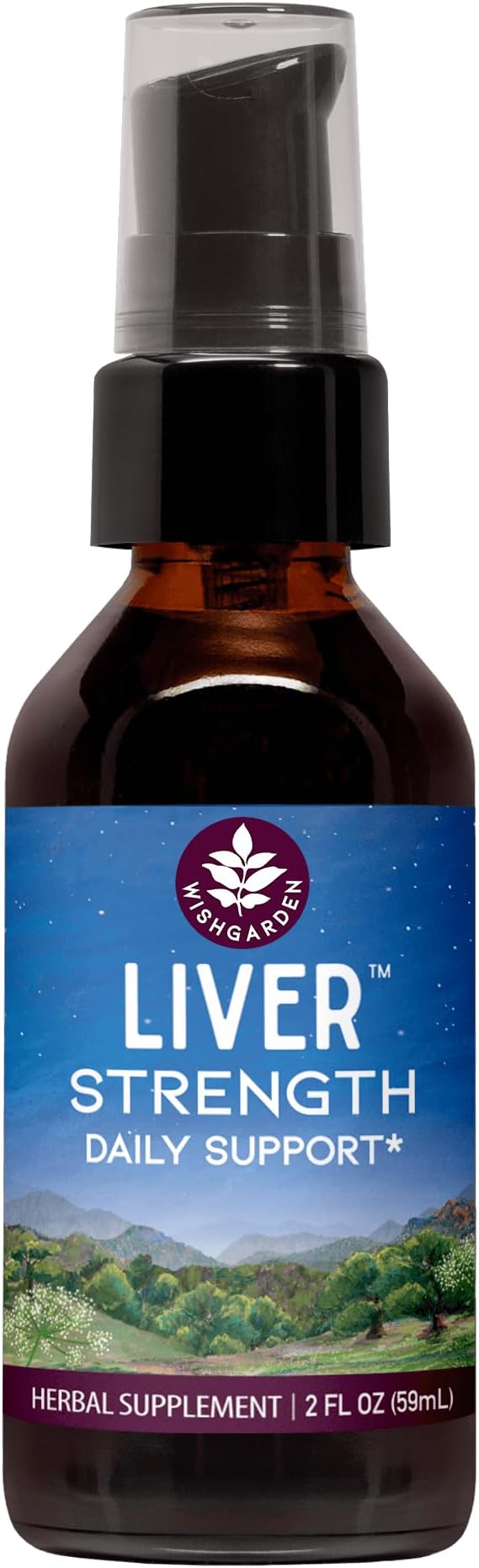 WishGarden Herbs Liver Strength Tonic - Plant-Based Herbal Liver Support Supplement with Burdock, Dandelion Root & Yellow Dock Root, Supports Liver Cleanse Detox & Repair, Healthy Liver Function, 2oz