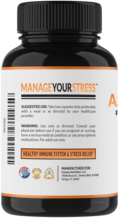 HAVASU NUTRITION High Strength Ashwagandha Supplement Capsules (45 Servings) & Saw Palmetto 500mg L-Arginine 500mg Complex (30 Servings)