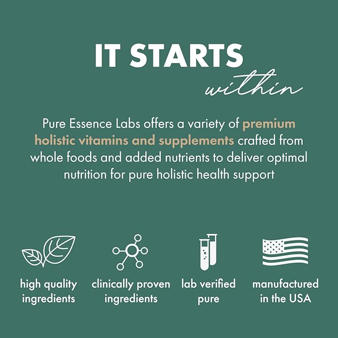 PURE ESSENCE LABS MyPure Cordyceps 4X Mushrooms - Concentrated Cordyceps Mushroom Powder Supplements for Immune System, Stress Response, Physical & Mental Performance - 1 Month Supply