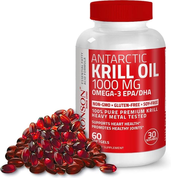 Vital 3 Joint Solution® Clinically Proven Liquid Knee Relief + Antarctic Krill Oil 1000 mg with Omega-3s EPA, DHA