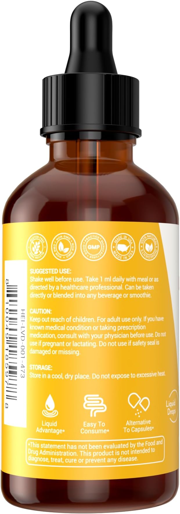 Liquid Vitamin D3 4000 IU (100 mcg), Liquid Vitamin D Supplement, Support Bone & Muscle Health, Pineapple Flavor Vegan VIT D3 Drops, 60 Servings 2 fl oz (60ml)