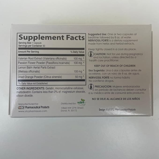 Forte Valerian Roots 30 Capsules