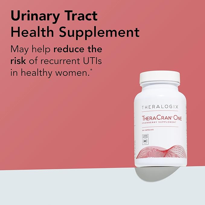 Theralogix TheraCran One Cranberry Capsules - 180-Day Supply - Cranberry Supplement for Men & Women - Cranberry Pills to Support Urinary Tract Health* - 36mg PACs per Capsule - NSF Certified, 180 Coun