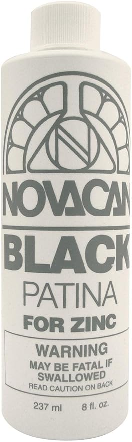 Novacan Black Patina For Zinc 8oz