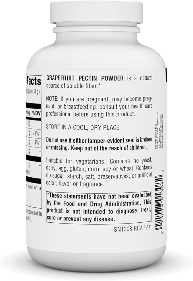 Source Naturals Grapefruit Pectin, Soluble Fiber - Dietary Supplement - 4 oz POWDER