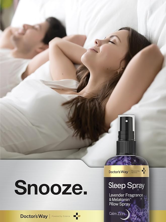 Doctor's Way Sleep Spray 8 fl oz | 3 Pack | with Lavender & Melatonin | Fragrance Pillow Spray | Non-GMO, Gluten Free, Paraben Free