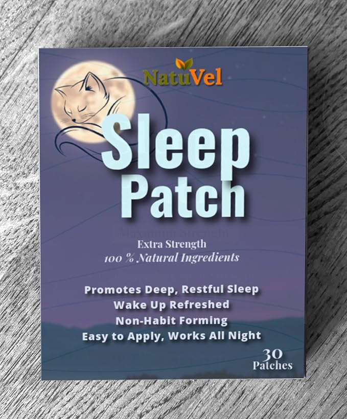 Sleep Patches: Restful Sleep with Valerian Passionflower Melatonin & More. Apply 1hr Before Bed. 30 Patches.