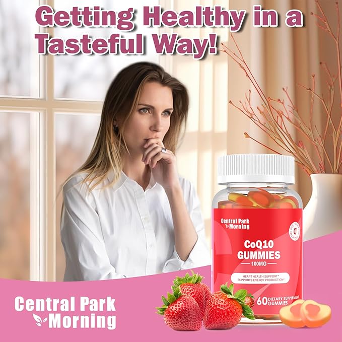 Coenzyme Q10 Supplement, CoQ10 Gummies Antioxidant for Heart Health Support & Energy