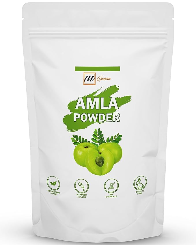 mGanna 100% Natural Amla/Indian Gooseberry/Emblica Officinalis Powder for Skin, Hair and Health Care 100 GMS / 0.22 LBS