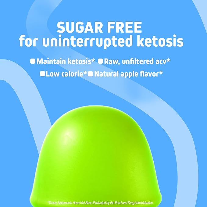 Herbtonics Keto Apple Cider Vinegar Gummies | Digestion & Detox | GLP-1 Support | Sugar Free BHB Advanced Formula for Keto Support - Raw ACV with The Mother - 60 Vegan ACV Gummies