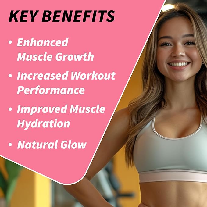 Creatine Monohydrate Powder, Glute Builder Creatine for Women, 3g Vegan Micronized Creatine per Serving, for Energy, Muscle Support, 70 Servings, Unflavored