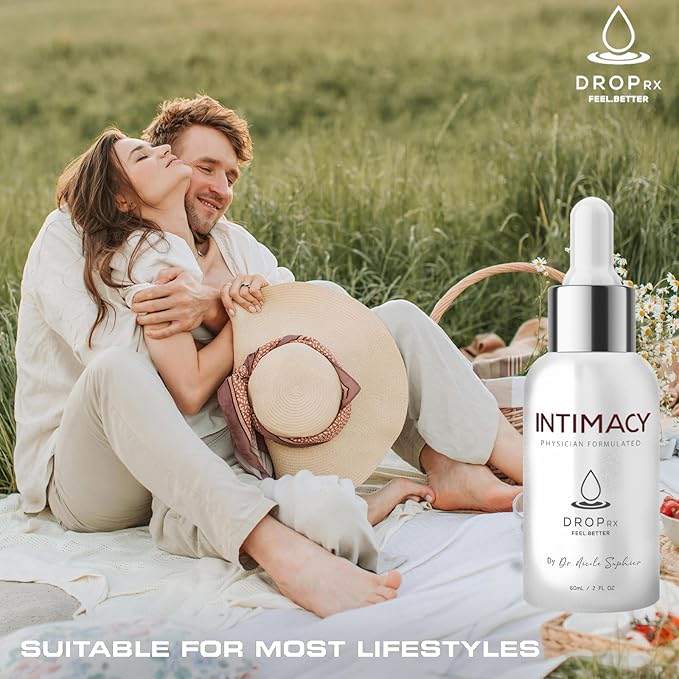 Drop Rx Intimacy by Dr. Nicole Saphier – Organic Maca Root, Ginkgo Biloba & Tribulus Terrestris, Liquid Supplement for Support, Non-GMO, Vegan, Gluten-Free, Kosher, Made in USA (2 Fl Oz)