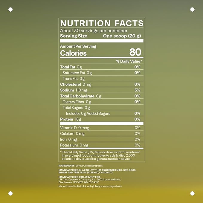 LTH Prime Collagen Peptides - Premium Collagen Powder for Digestive Health - Supports Healthy Joints, Hair, Nails & Skin - Hydrolyzed Collagen from Grass-Fed Cows - Unflavored - 30 Servings