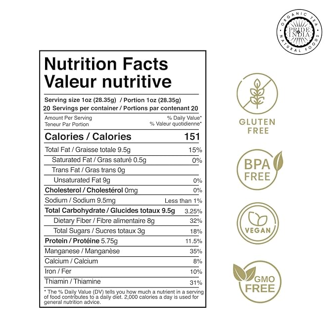 Pride Of India - PACK of 6 - Brown Flax Seed Omega-3 & Lignan Superfood, 1.25 lbs Jar