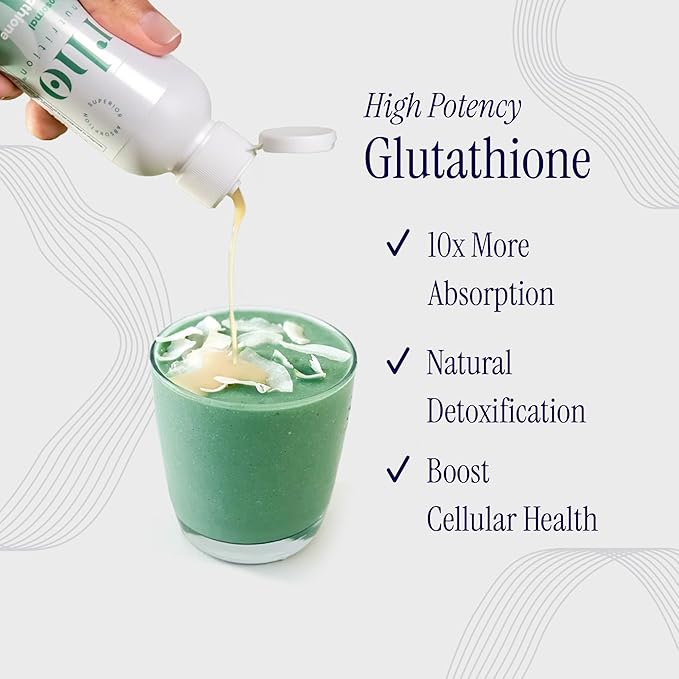 Liposomal Glutathione - Ultra High Absorption Liquid Glutathione Supplement - Supports Natural Detoxification, Immune System, Skin Health, Mental Clarity & Overall Well-Being