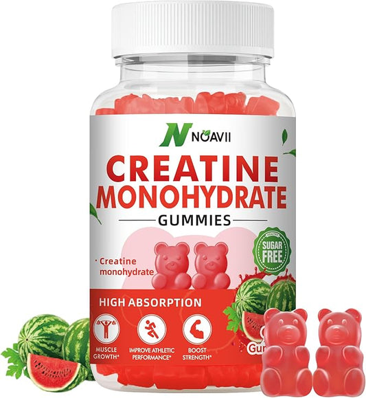 Creatine Monohydrate Gummies 5000mg for Men & Women, Chewables Creatine Monohydrate for Muscle Strength, Muscle Builder, Energy Boost, Pre-Workout Supplement-90 Watermelon