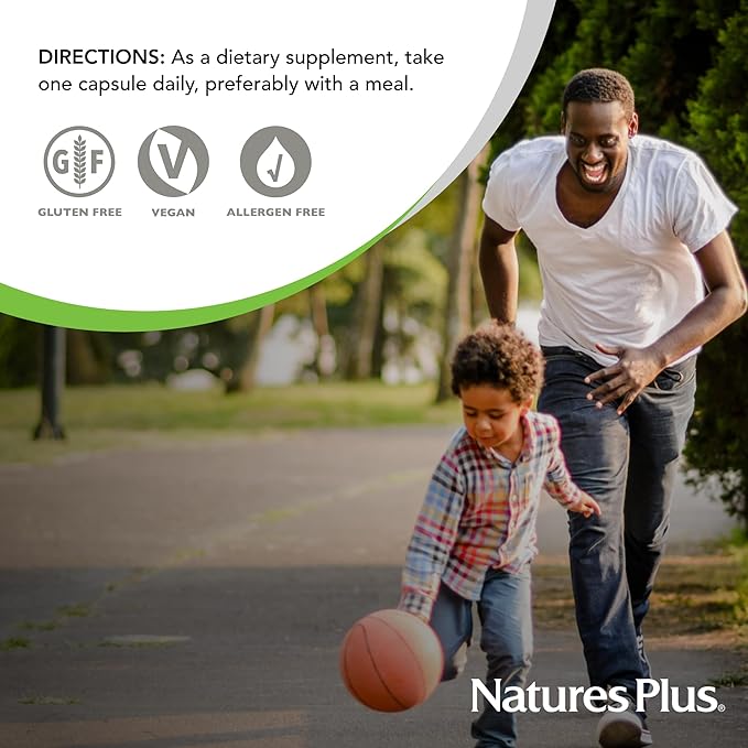 Natures Plus Super B50-90 Vegetarian Capsules - High Potency B Complex Vitamin Supplement - Brain & Energy Booster - Gluten-Free - 90 Servings