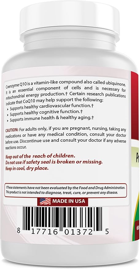 Best Naturals CoQ10 600 mg 60 Capsules (817716013725)